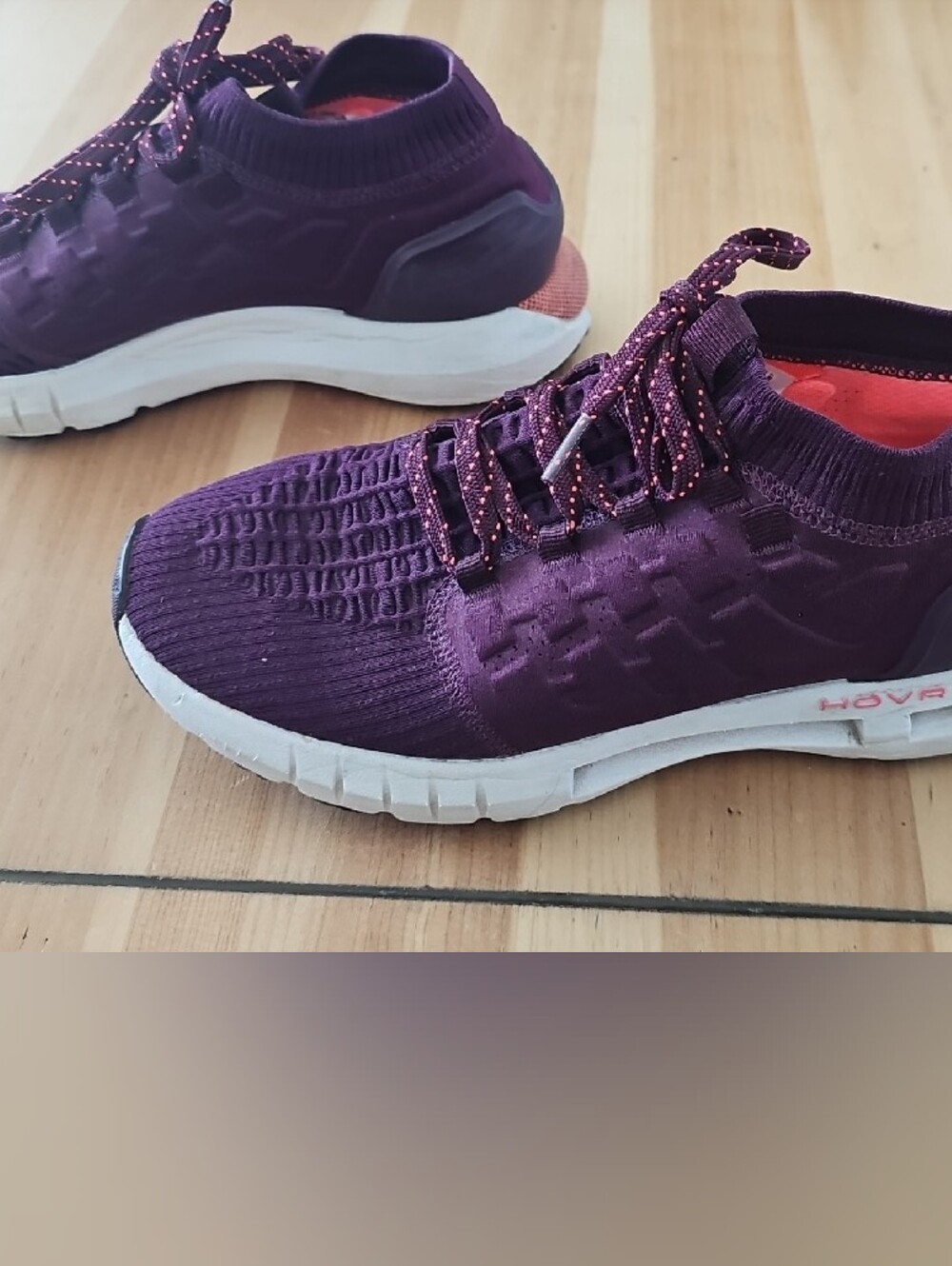 Women’s Undrr Armour - Hovr Phantom Purple Knit Lace-Up Athletic Sneakers - Picture 2 of 9